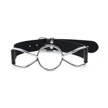 Metal O-ring Mouth Gag with Faux Leather Strap / BDSM Gags of Various Sizes / Fetish Sex Toys - EVE's SECRETS